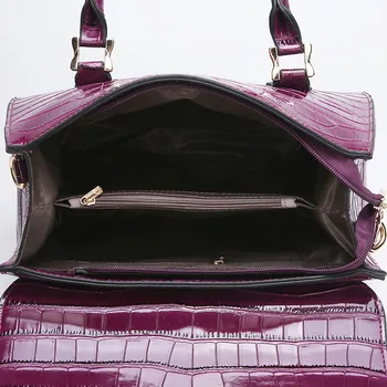 2020 nové ženské taška PU lakovanej kože krokodíla vzor kabelka uhlopriečka taška cez rameno žena malá taška