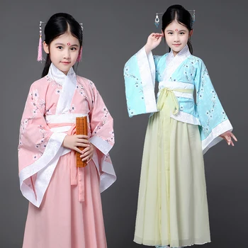 Staroveké čínske Kostým Pre Deti Kostýmoch Fáze Oblečenie Qing Tang Vyhovovali Hanfu Oblečenie Dievčatá Kostým Princezná DWY1314