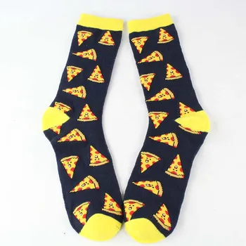 [EIOISAPRA]Cartoon Pizza Harajuku Ponožky Japonské Sushi Hip Hop Žltá Zábavné Ponožky Ženy Tvorivé Krásne Sokken Calcetines Mujer