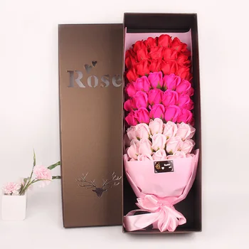 66PCS Krásny Sen Mydlo Kvety Mix Nádherné, Realistické Umelé Ruže Konzervované Kvety Valentína, Deň matiek Darček