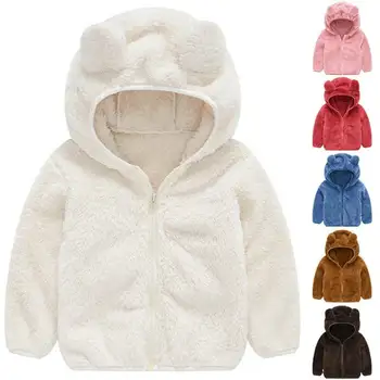 Dieťa Batoľa Chlapci Dievčatá Baby macko Obloženie Kabát Deti Zimná Bunda s Kapucňou, roztomilý Oblečenie bunda