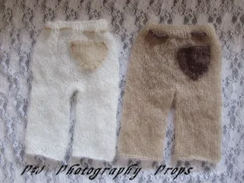 Dieťa Pixie Hat a Nohavice Detské Oblečenie Set Novorodenca Nohavice so Srdcom Fotografie Rekvizity