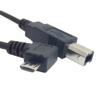 30 cm v Pravom Uhle 90 Stupňov, Micro USB OTG do Štandardu B Typ Tlačiarne, Skenera Pevný Disk Kábel