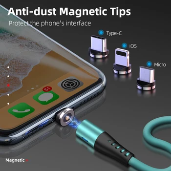 Magnetické Micro USB Typu C Kábel Pre iphone 11 Samsung Huawei Xiao Nabíjačku Mobilného Telefónu Kábel Tekutý Silikónový Rýchle Nabíjanie Kábel