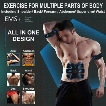 EMS Brušný Pás Elektrostimulácia, ABS Svalový Stimulátor Hip Svalovej Tréner Toner Home Gym Fitness Zariadenie, Ženy, Muži