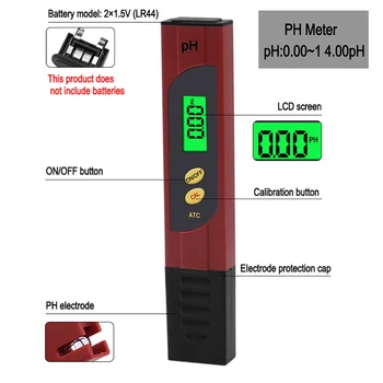 Digitálny PH Ziskové LCD Meter Pera Tester Presnosťou 0.01 Akvárium bazénovej Vody Víno Moču Automatické Kalibrovanie Meracích