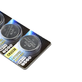 5 ks/karty Buffle Lítium-Mince Batéria 3V CR2330 BR2330 ECR2330 Diaľkové Ovládanie, LED Flash Tlačidlo Bunky Batérie