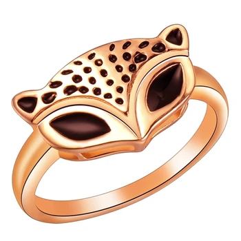 Almei Zľavu 15% Leopard Bague Femme Rose Gold Color Mužov Smalt Krúžok Zvierat Anime Šperky, Strieborné Prstene Ženy Anillos Mujer J232