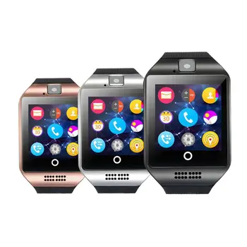 Bluetooth Smart Hodinky Q18 S Kamerou Facebook Whatsapp Twitter Sync SMS Smartwatch Podporu SIM TF Karta Pre IOS a Android
