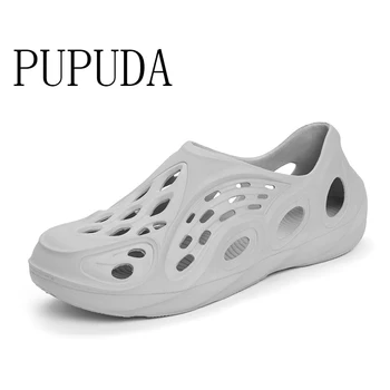 PUPUDA Pláže topánky 2020 letné nový ľahký trend Dom Papuče priedušná vonkajší tenisky mužov ležérne topánky móda pohodlné