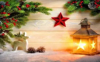 Vianočné Dekorácie drevená Doska Rustikálny Pozadí Photo Studio Sneh Svetlo Darček Star Bell Vinyl Fotografie Photocall 7x5ft