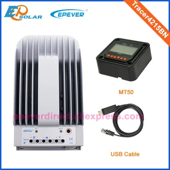 12V regulátor nabíjania batérie práce 40A Tracer4215BN+USB kábel MPPT EPsolar Originálny produkt EPEVER Solárny regulátor MT50