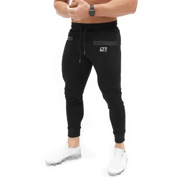 2019 Jeseň nové pánske bavlnené Tepláky telocvične Fitness cvičenie pevné nohavice muž Ležérne módne Ceruzkou Nohavice Joggers športové oblečenie