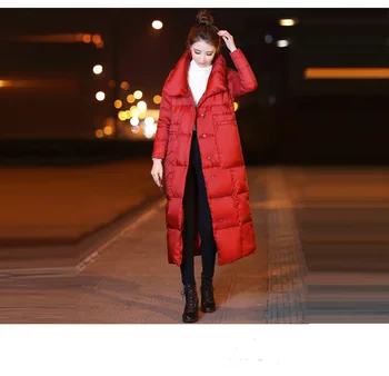 2018 Nové produkty Dlhej časti Veľkej veľkosti Zahusťovanie Veľké vrecko zimné Nadol bunda pre ženy