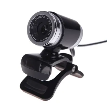 PODPORU! USB 2.0 12 Mpx HD Kamery Web Kameru s MIC Klip o 360 Stupňov pre Desktop Skype Počítač PC, Notebook, Čierna