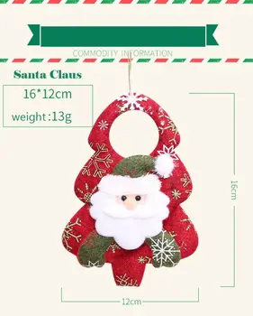 2019 Vianoce, Vianočný Stromček Visí Santa Claus Snehuliak Ornament Domova Červená USA