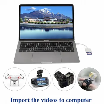 Nemusí APP SLR Fotoaparát kit Typ-C/USB-C na Kartu SD Čítačka USB-C OTG Kábel, Adaptér Pre MacBook Pro Xiao 8 7 6