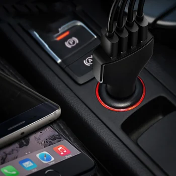 Mobilný Telefón Nabíjačka do Auta Rýchle Nabíjanie Napájacie Adaptéry Multi USB Porty pre Smartphone Auto Príslušenstvo