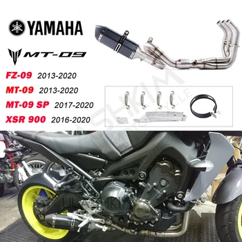 MT09 FZ09 Motocykel Výfukových šál potrubie výfukové Celý Systém Sklzu Na yamaha FZ-09 MT-09 MT 09-2019 XSR900 výfuku