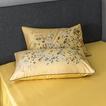 35 Tlač 600TC posteľná bielizeň z Egyptskej Bavlny Sady Perinu obliečka na Vankúš Plochý List Luxusné Kráľovná Kráľ#sw