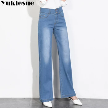 Vintage džínsy pre ženy s vysokým pásom voľné bielené voľné rovné nohavice dámske džínsy femme žena denim džínsy veľkých veľkostiach