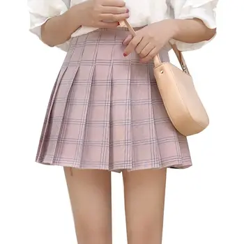 Letné nová študentka, skladaný žena sukne college mäkké sestra sukne s vysokým pásom bola tenká A-line sukne módne mini sukne