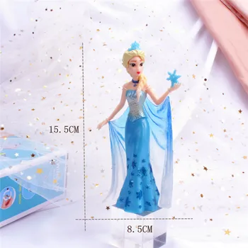Disney Mrazené Kreslených Princezná Model Bábiky Hračky Elsa Snehuliak Olaf Figúrky Miniatúry Deti Darčeky