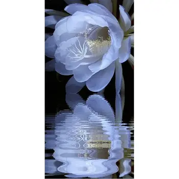 2018 Nové DIY 5D Diamond Maľovanie Cross Stitch biele kvety plné námestie vŕtať Mozaiky Vyšívanie Diamond Výšivky Obrázky