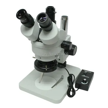 7X-45X Trinocular Priemysel Inšpekcie Zoom, Stereo Mikroskopom Systém Podpory C-Mount Kamery+LED Svetlo