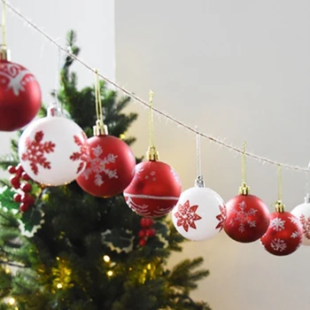 24 Vianočné Dekorácie Loptu Stromček, Ozdoby Plastové Dekorácie, Hračky, 6 cm Loptu Gadgets na Vianočný Stromček Nové