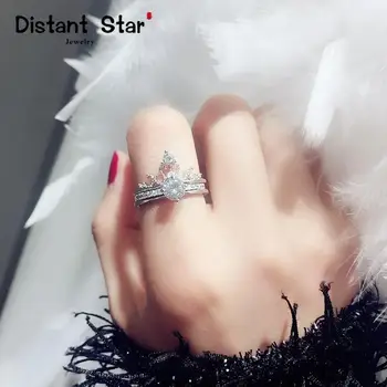 2020 kórejský štýl, šarm, módne cubic zirconia žien krúžok koruny drahokamu krúžok manželstva zapojenie šperky dámske najlepší darček