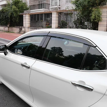 QHCP 4Pcs Inžinierstva Plastové Auto okenného skla Vietor Clonu Dažďa Slnko Stráže Prieduch Rámik Auto Príslušenstvo Pre Toyota New Camry 2018
