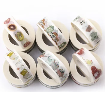 10pcs Nové zvieratá doughunt Lepiaca Páska na Scrapbooking DIY Plavidlá Sticky Deco Maskovanie Japonský Papier Washi Pásky
