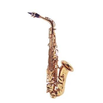 Muslady AKO-100 Eb Alto Saxofón Sax Mosadz Lakovaná Zlato 802 Key Type Woodwind Nástroj s púzdro Reed Čistenie