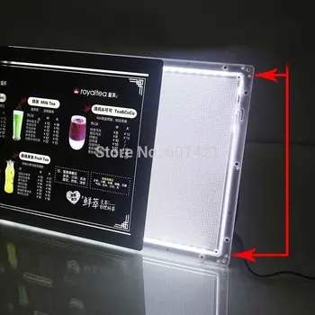A4 jednostranným Magnetické Predný Panel Lightbox Plagát Rámy,LED Frameless Crystal Light Box pre Hotel,Kaviareň a Obchod