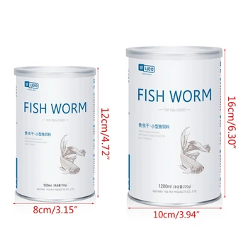 1 Môže 1280ml/500 ml Guppy Akvarijné Ryby Prírodných Potravín s Vysokým obsahom Bielkovín Rybárske Návnad