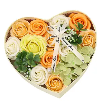 Mydlo Kvet Srdce v tvare Ruže Darčeka Valentine Deň Narodeniny Svadobný Obrad Darčeky pre Priateľku Domov, Dekorácie, Kvety