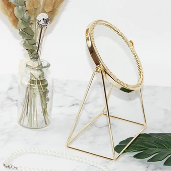 Dekoratívne Kovové Zrkadlo Lady Ploche Make-Up Zrkadlo Remesiel Troch-Dimenzionální Princezná Zrkadlo Domova Príslušenstvo