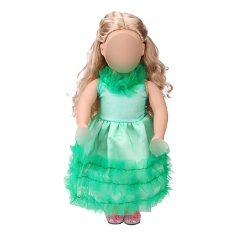 18-palcové Dievčatá bábiky šaty Princezná čipky večerné šaty Americkej new born oblečenie, hračky pre deti fit 43 cm baby c415