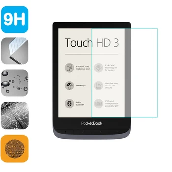9H Tvrdené Sklo LCD Shield Fólia 6 palcový Displej Chránič pre Pocketbook Touch HD/HD2/HD3 Príslušenstvo