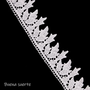 Buena Suerte 1Y/2Y 3 cm Biela/Čierna Kvet, Výšivky, Čipky pre Svadobné Šaty, Dekorácie DIY Šitie Príslušenstvo Čipky Stuhou Textílie