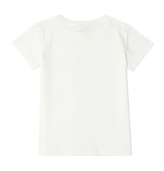 Dievčatá Biele Tričko Fashion Tlač Deti Dievča, Krátky Rukáv T-shirt Zábavné Listy Topy Batoľa Bežné Chlapci Tee Šaty 1-8 Rok