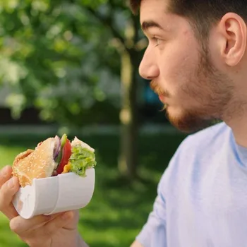 Umývateľný Opakovane Burger Držiteľov Pevné Plastové Okno V Kuchyni Skladovanie Potravín Rack Organizátor Bytové Doplnky Dodávky