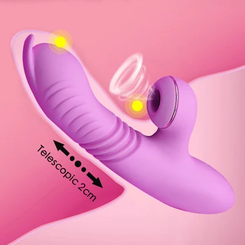 Plne Automatické Teleskopické Dildo Vibrátor Klitorisu Sania Vibrátor Orgazmus sexuálnu Hračku pre Ženy Masturbator Kúrenie Rabbit Vibrátor