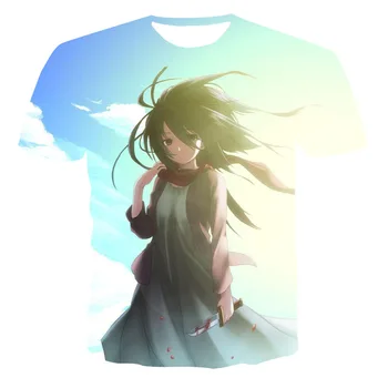 2021 Lete Nové Deti je 3D animovaný Anime T-shirt Oblečenie Bežné Priedušná O-krku Chlapec/Dievča-Krátke Rukávy T-shirt Veľkosť 4t-taktné-14T