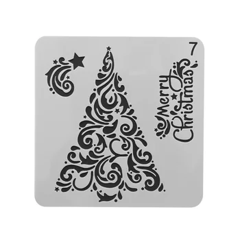 Vianočné DIY Duté Plavidlo Vrstvenie Šablón Pre Nástenné Maľby Scrapbooking Pečiatka Album Dekoratívne Razba Papier Karty #7