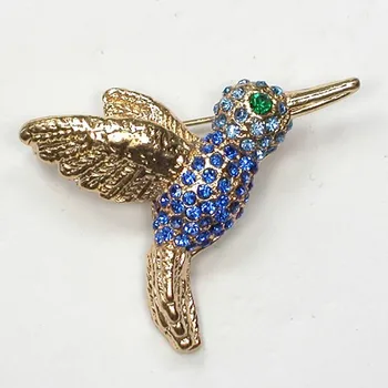12pcs/veľa Veľkoobchod Módne Brošňa Crystal Drahokamu Vták Pin brošne Šperky darček C102130