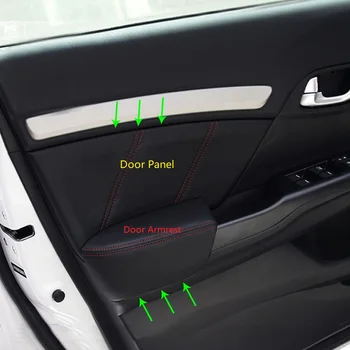 4pcs Mikrovlákna, Kožený Interiér Panely Dverí Stráže / Dvere Opierkou Zahŕňa Ochranné Výbava Pre Honda Civic 9. Gen 2012 -