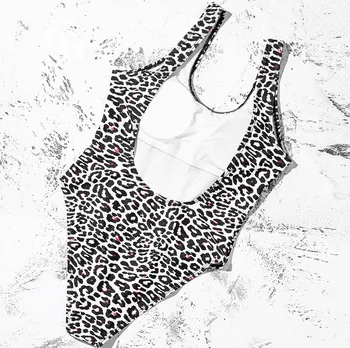 Sexy Zvierat vzor Pláži Vyhovovali Ženy Plavky jednodielne Plavky Backless Leopard Tlač Sexy Bikiny Plaviek купальник женский