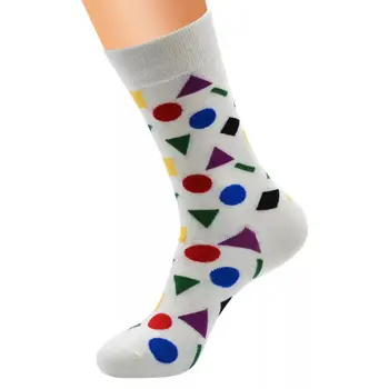 Mens Šťastný Farebné Pruhované Ponožky Kvalitný Prehoz Diamantovým Vzorom Argyle Geometrické Harajuku Česanej Bavlny Ponožka Vianočný Darček